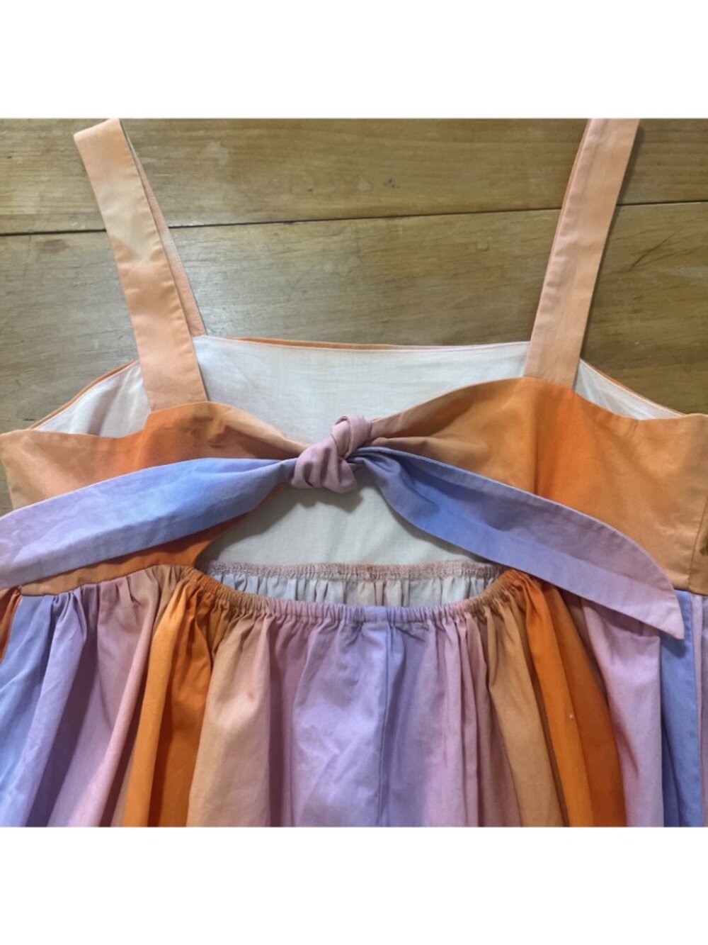 FRNCH Elegant Orange Maxi Dress Alyssa Sunset Women’s XS Orange Purple Umpire - Picture 11 of 12